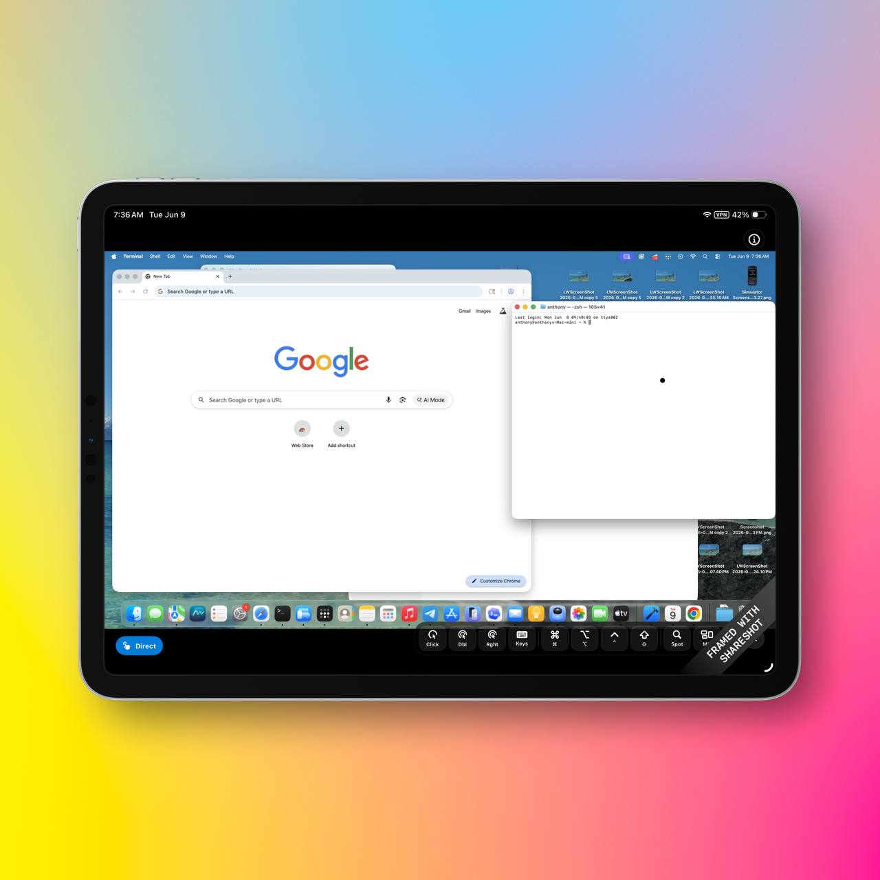 MacReach controlling a Mac from iPad